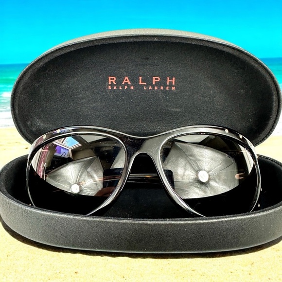 Ralph Lauren 7571/STS Oversized Rhinestone Sunglasses with Case – Early 2010s - Picture 1 of 12